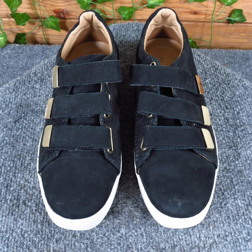Aldo Paise Women Fashion Sneaker‎ Size 10 Casual Walking Black Gold Hardware