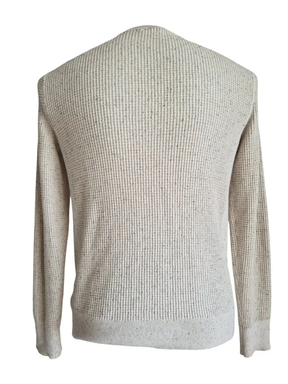 Banana Republic Thermal Waffle Weave Long Sleeve Henley Tee Oatmeal Color M