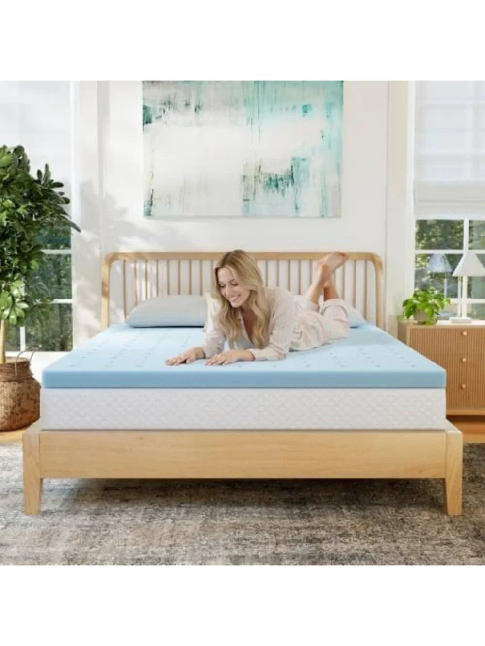 3-Inch Cooling Gel Infused Full Memory Foam Mattress Topper for Comfort