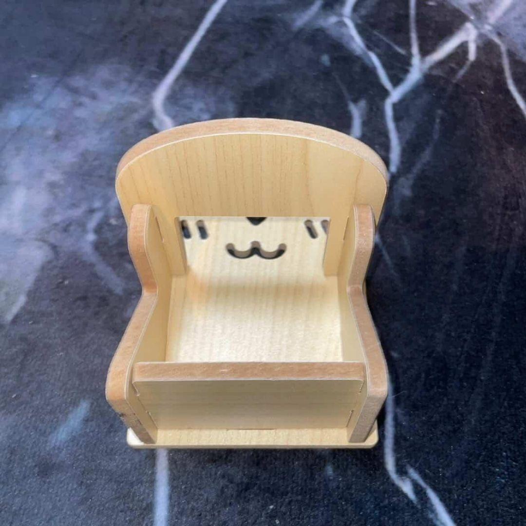 Hamster Chair Toy, Wooden, Natural Material, Bear Design