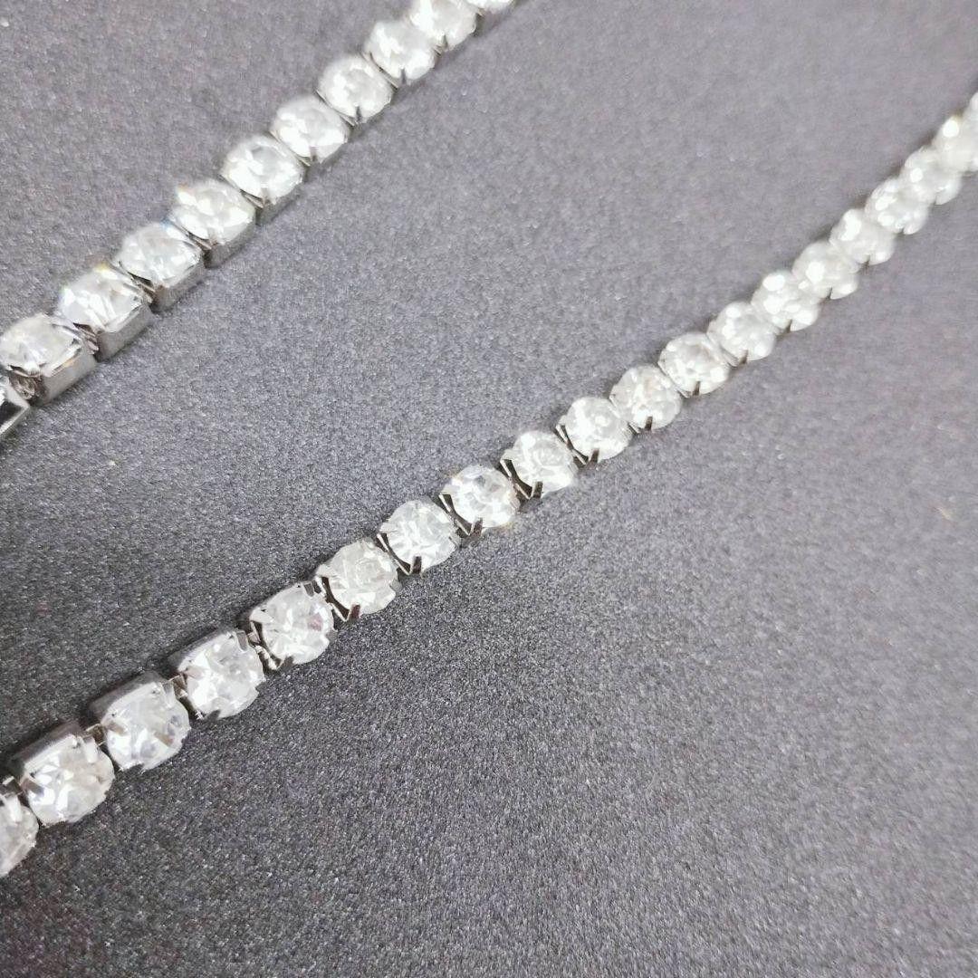 Zirconia Tennis Necklace, Korean Style, Men's, Simple